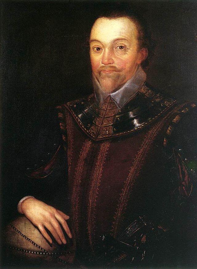 Detailed artwork of Sir Francis Drake