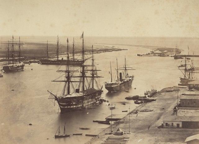 Boats in the Suez canal