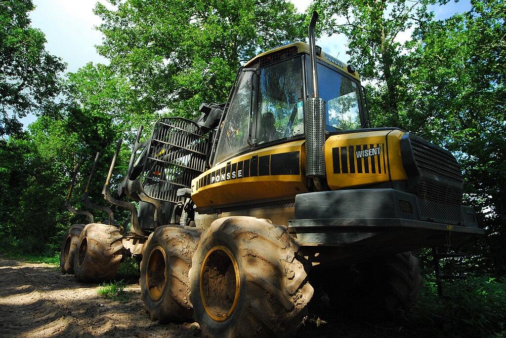forestry machine in the woods