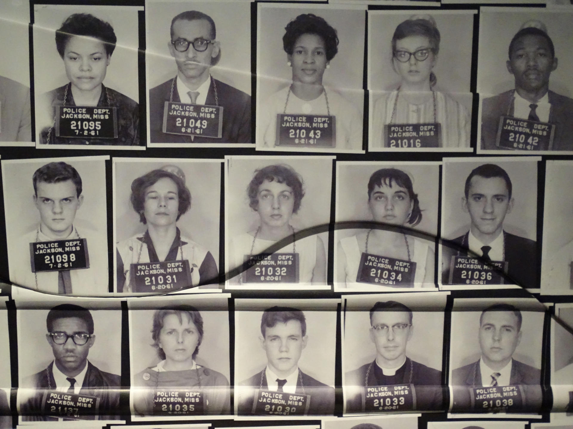 Mug shots of arrested freedom riders