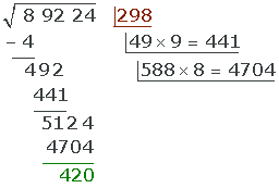 Quadratwurzel Beispiel 10