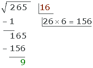 Lösung 1 Quadratwurzel