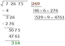 Quadratwurzel Lösung 3
