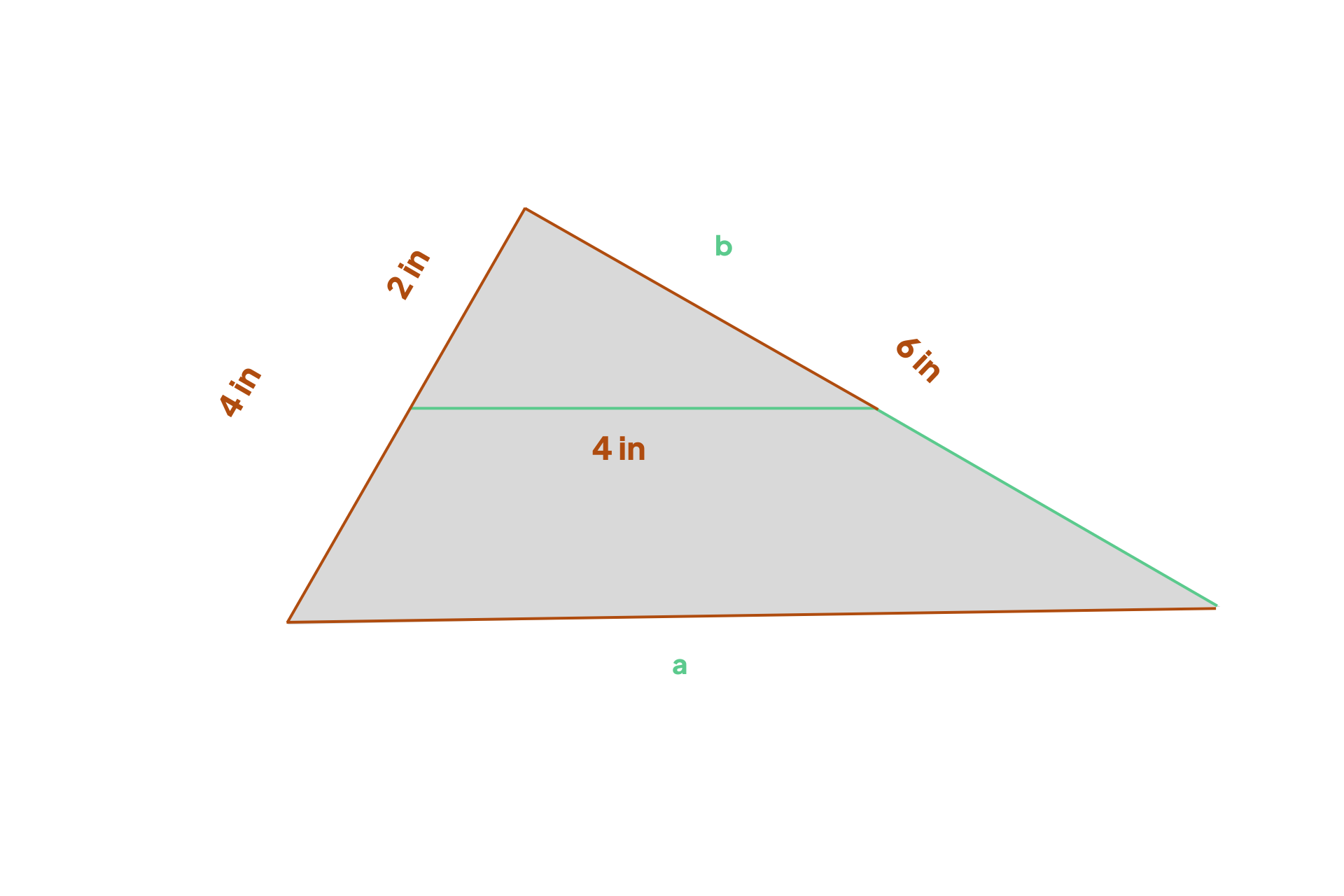 A graphic of the Second Thales' Theorem.