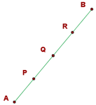 Ejercicio de dividir un segmento en cuatro partes iguales
