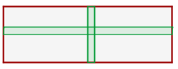 Área de una figura compuesta por rectángulos representando jardin