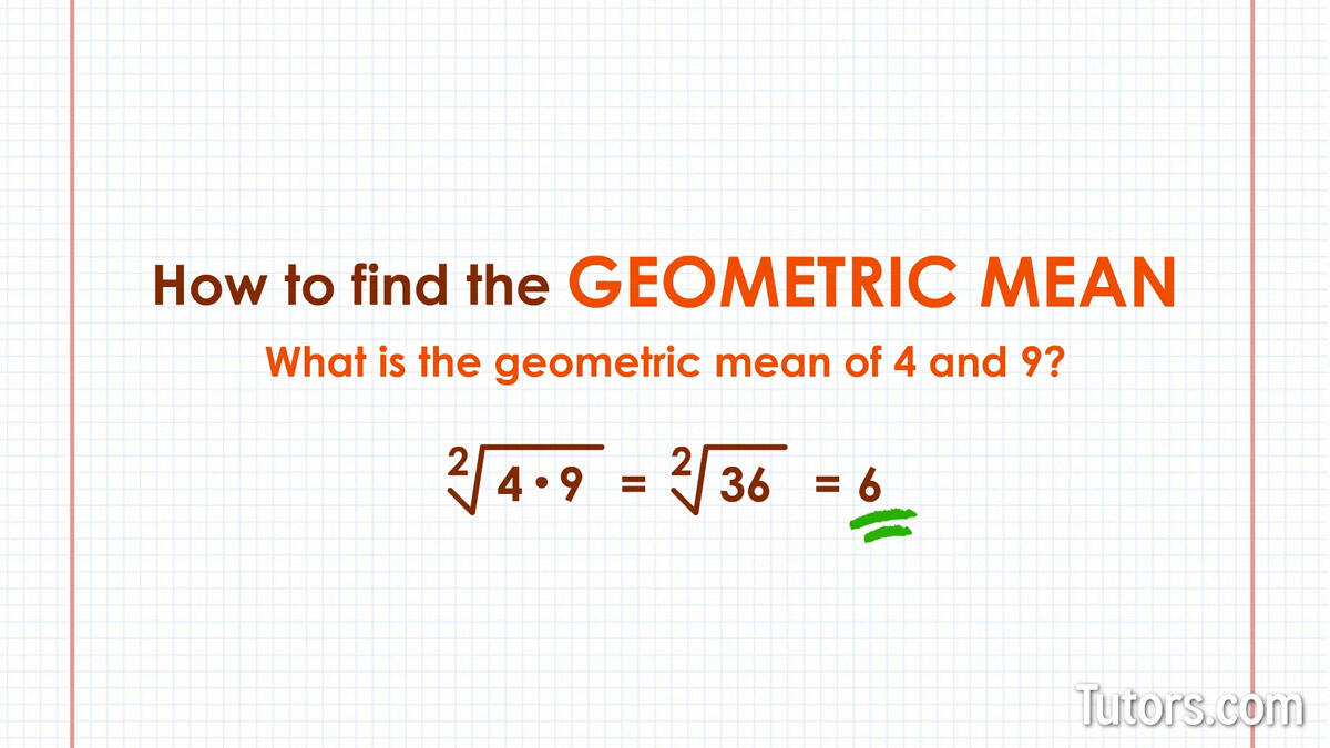 How to Find the Geometric Mean