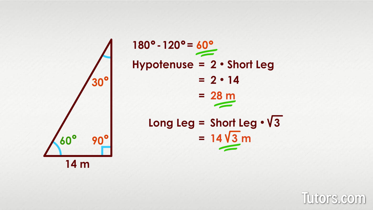 30-60-90 triangle - finding missing lengths
