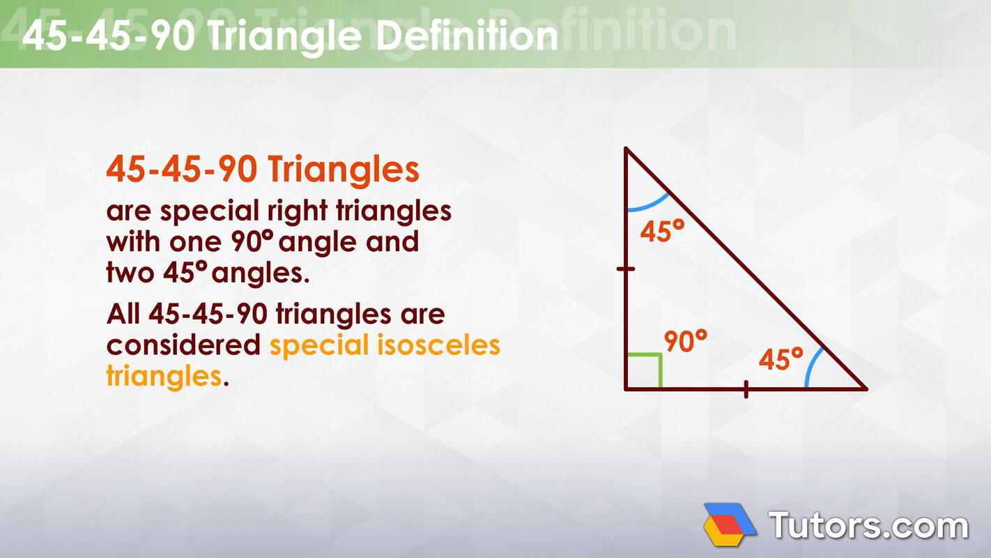 45-45-90 triangle definition