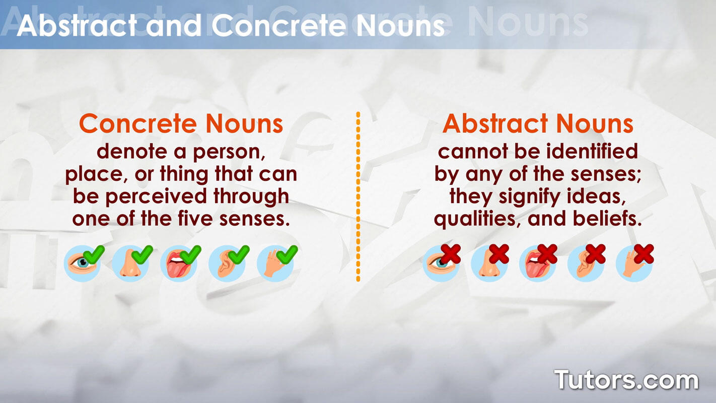 Abstract and compound noun types