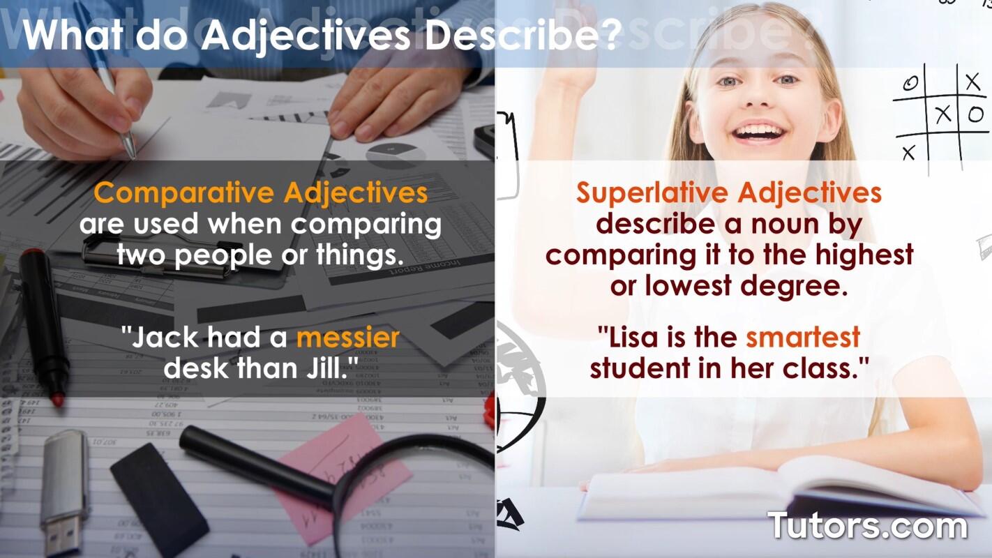 Comparative and superlative adjectives