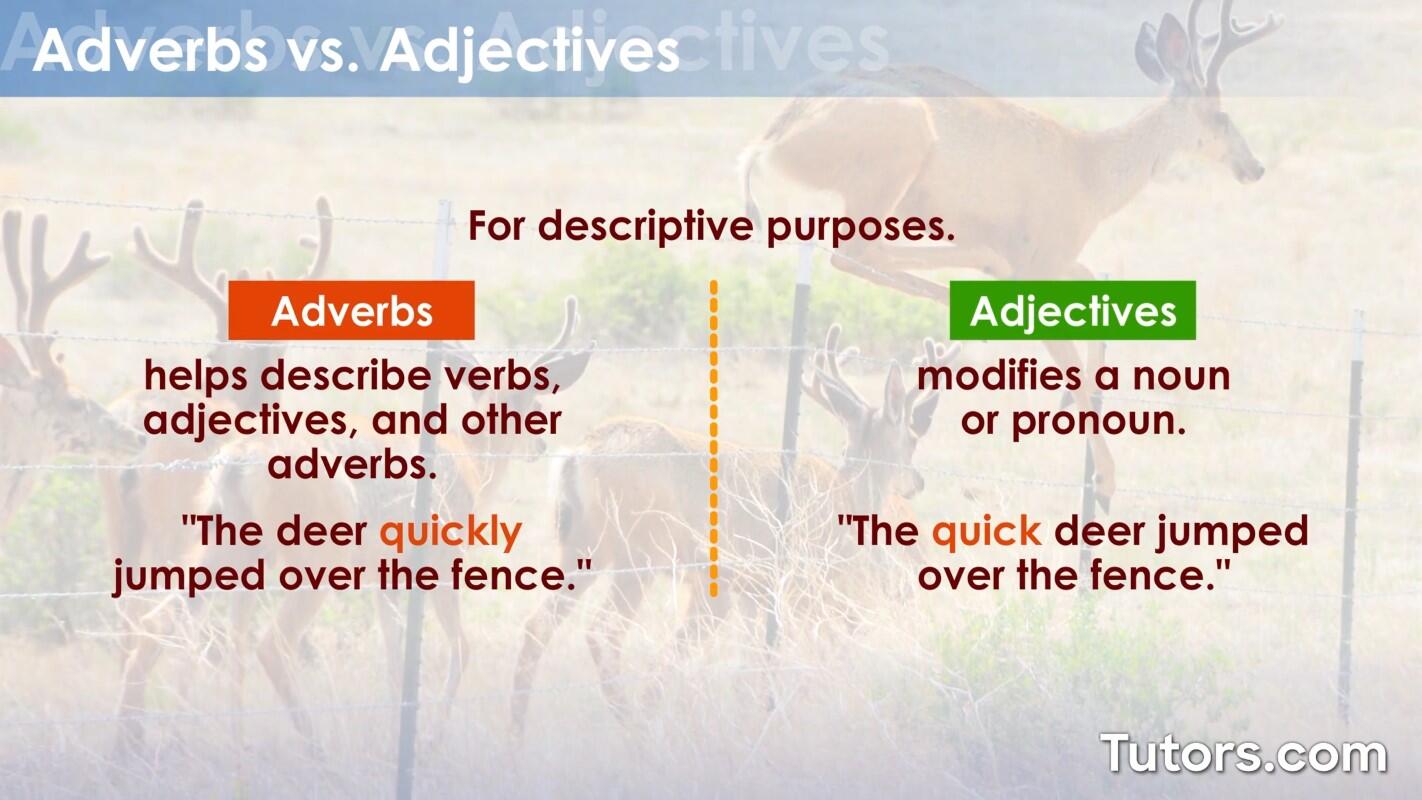 Adverbs vs. adjectives