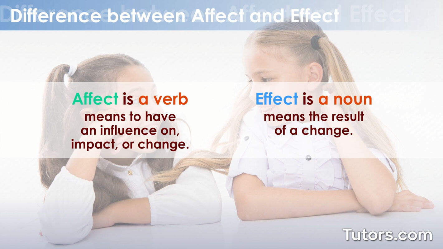 Affect vs. effect differences