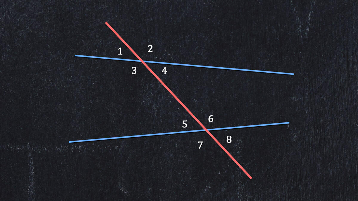 Alternate Exterior Angles - Parallel Lines cut by Transversal
