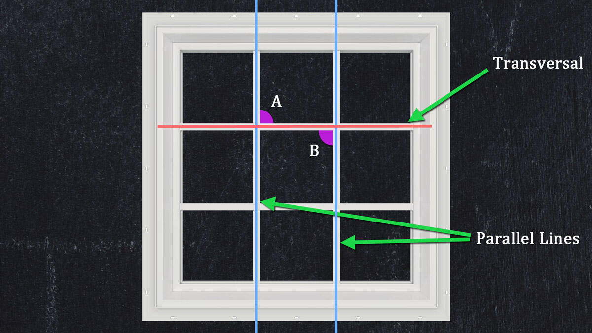Alternate Interior Angles in Real Life Window Example