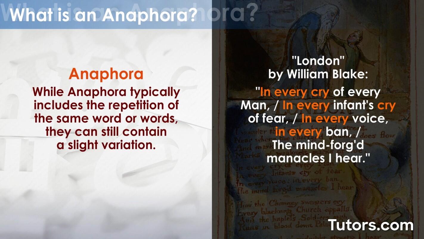 What is anaphora?