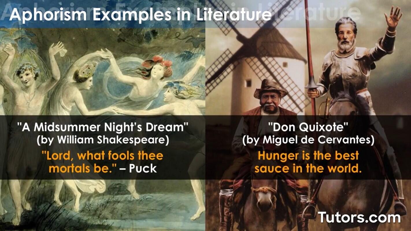 Aphorisms in literature