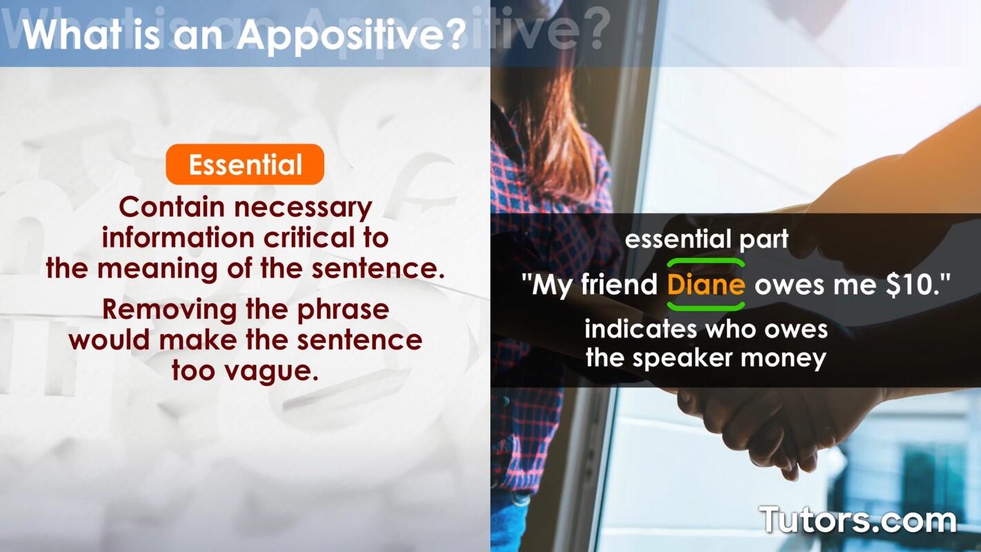Essential appositives