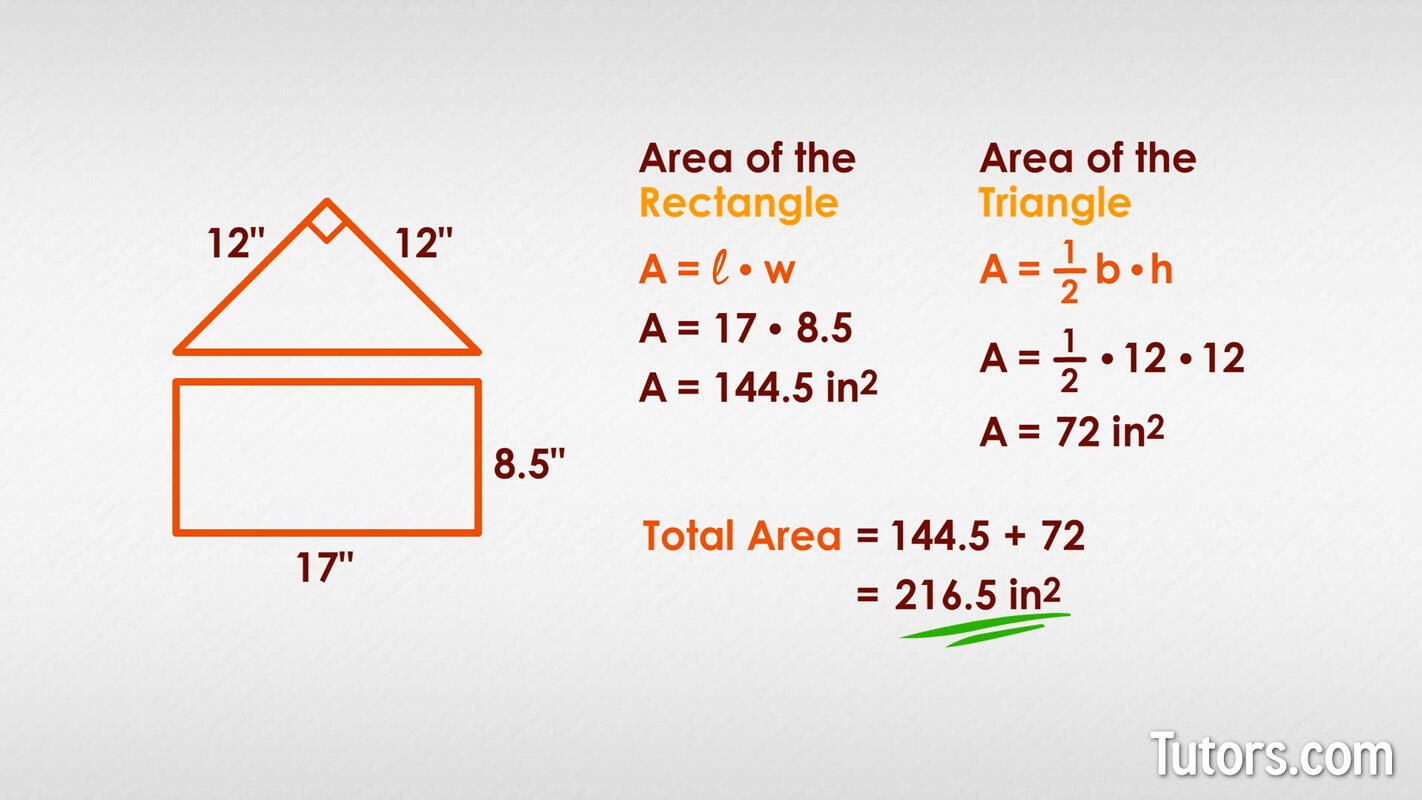 Area of a pentagon example - home plate