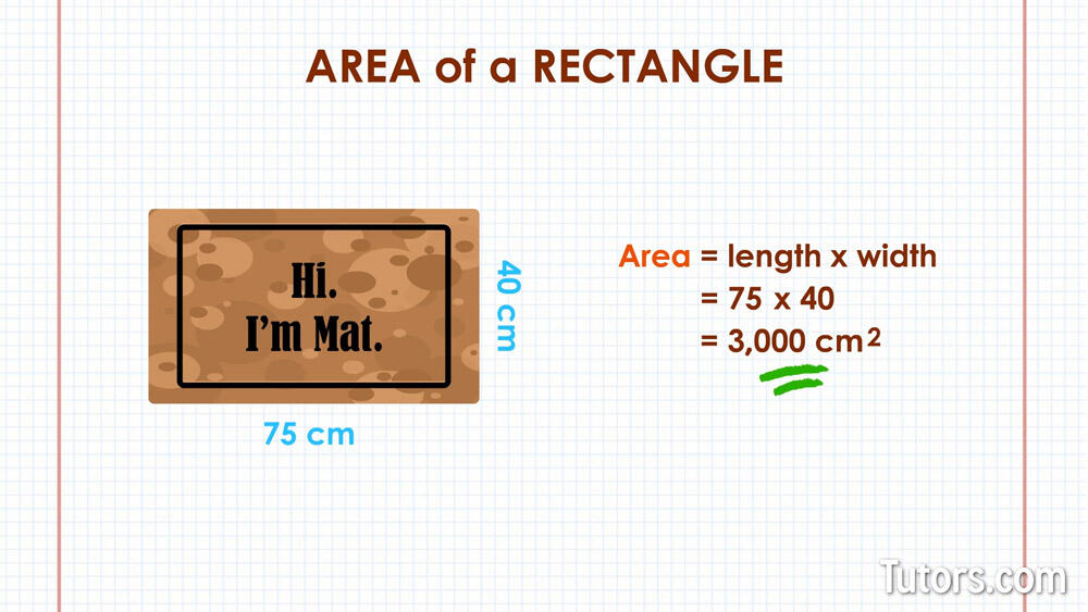 Area of a rectangle example problem 2