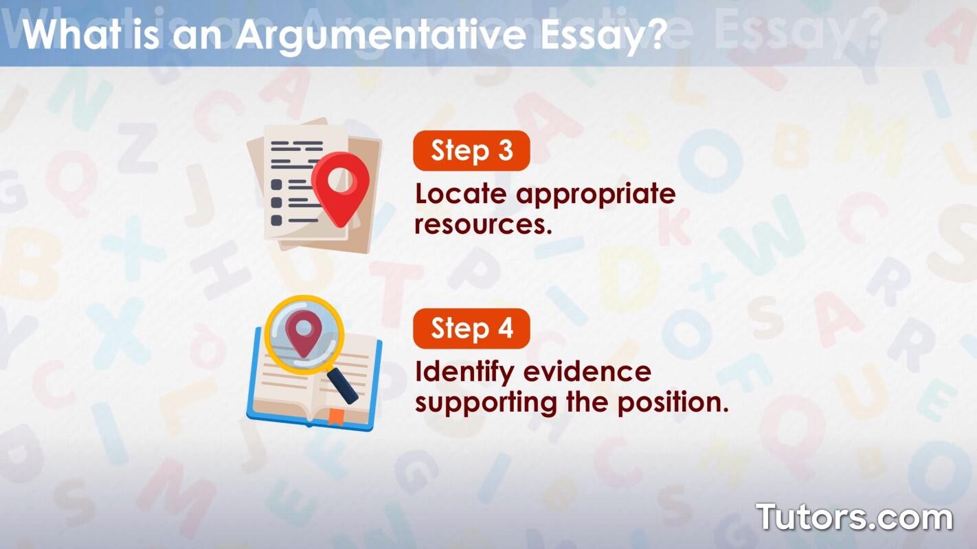 Steps to write an argumentative essay