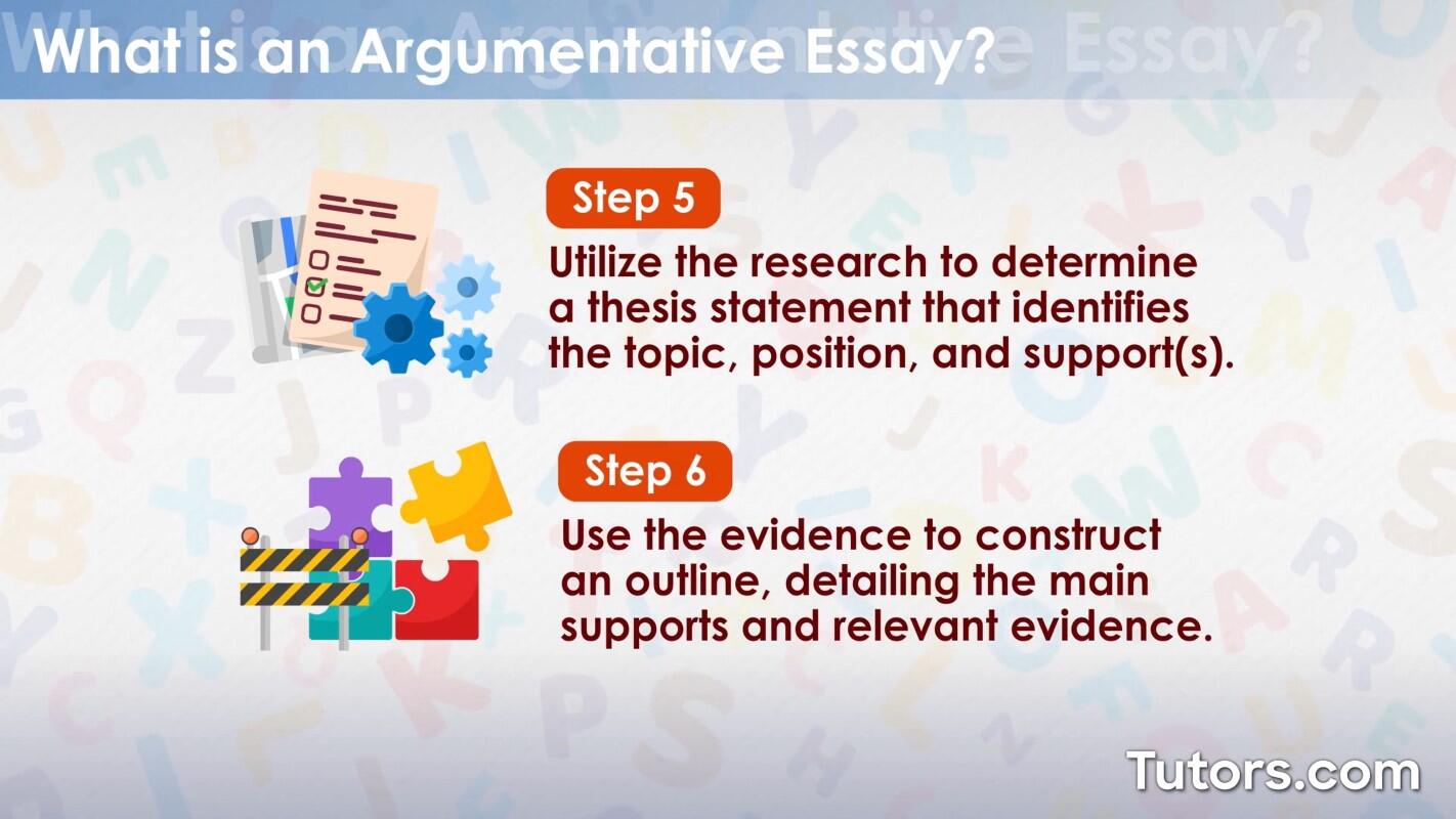 Steps to write an argumentative essay