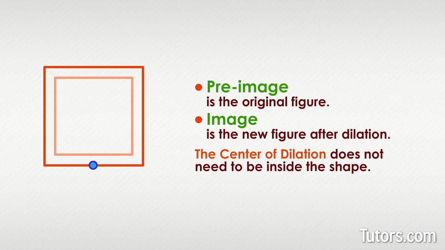 Center of dilation pre-image and image