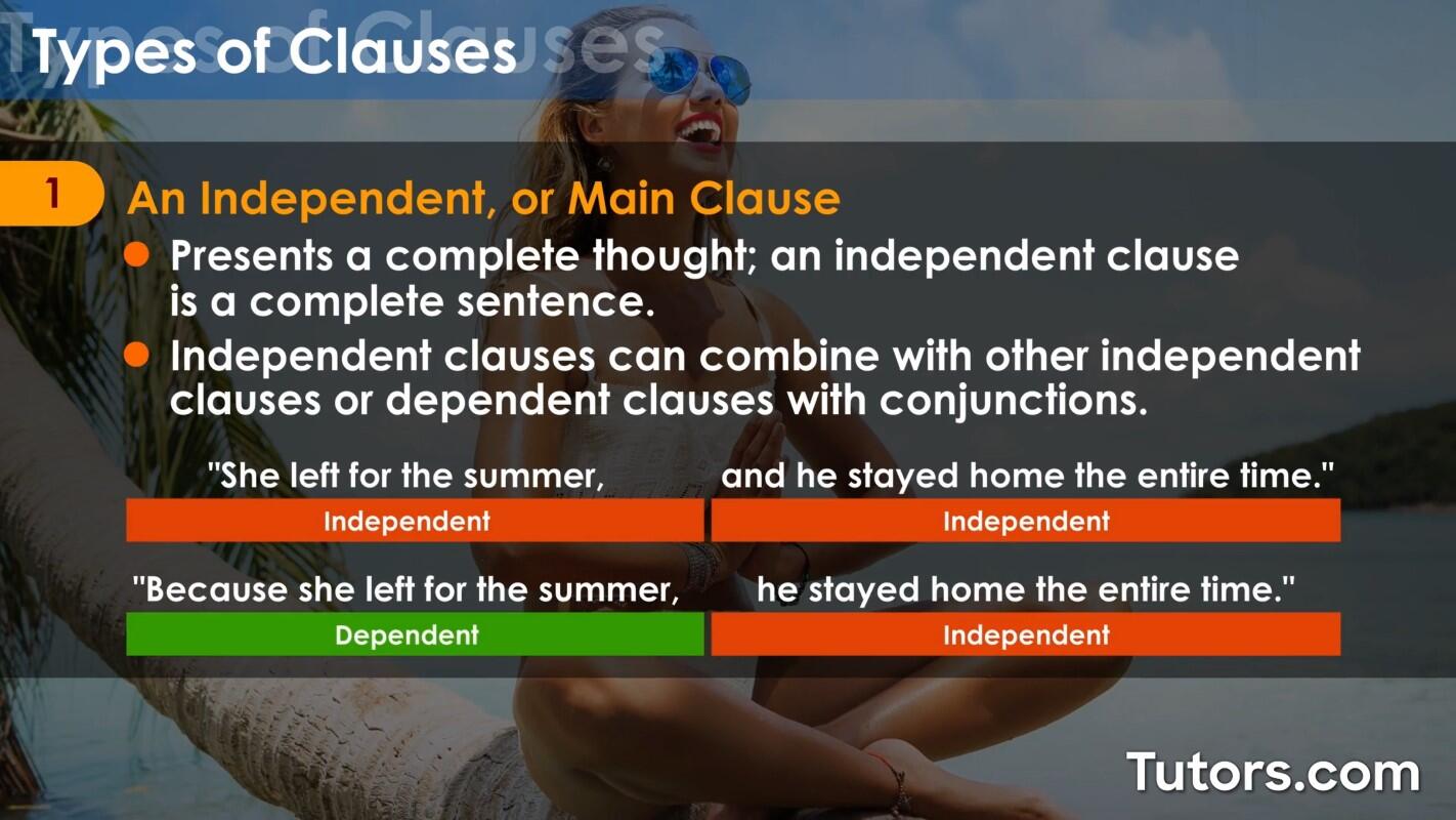 Independent clauses