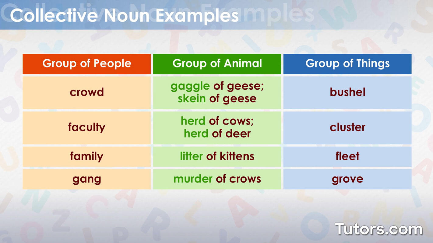 Collective noun examples
