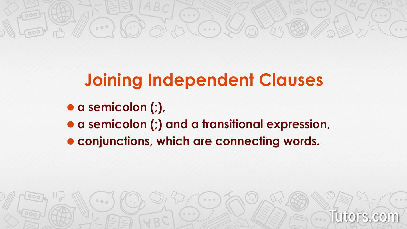 Compound sentence structure joining independent clauses