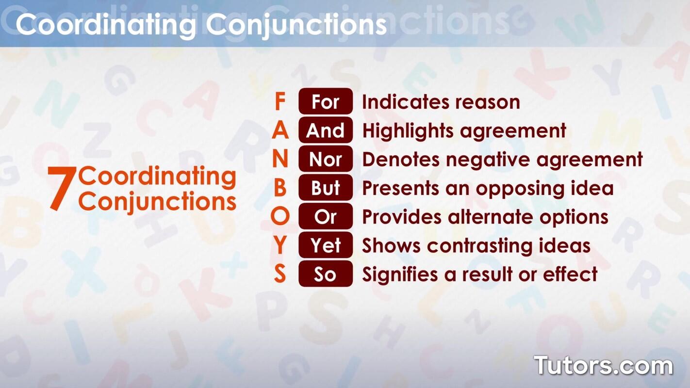 Coordinating conjunctions