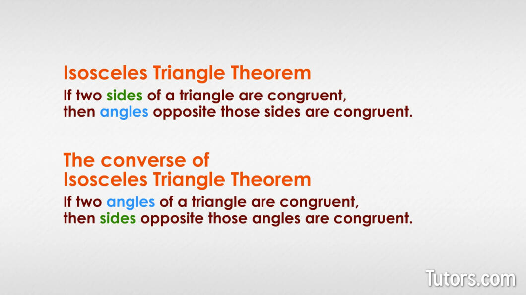 Isosceles Triangle Theorem (Proof, Converse, & Examples)
