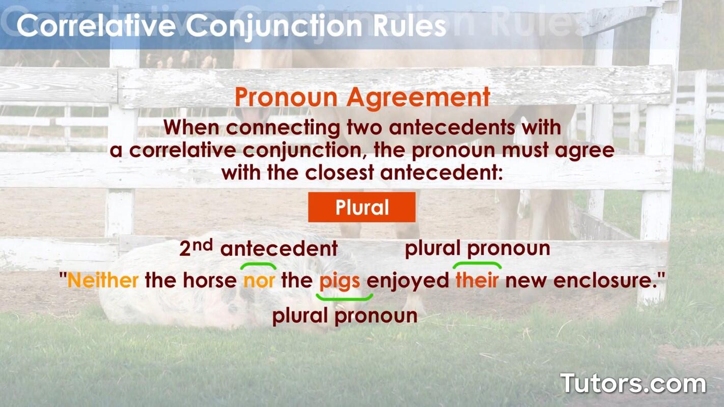 Pronoun agreement