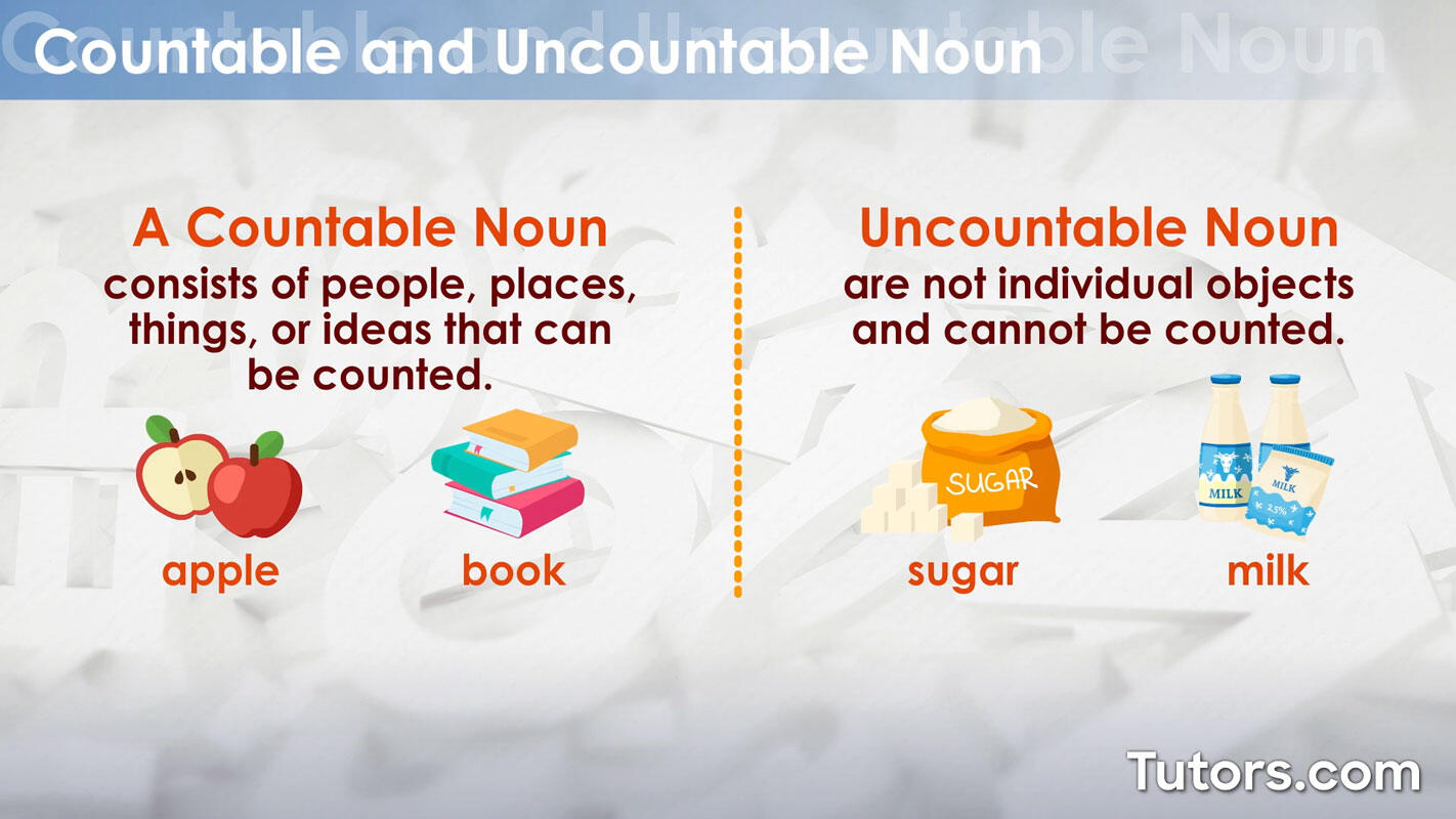 Countable and uncountable nouns