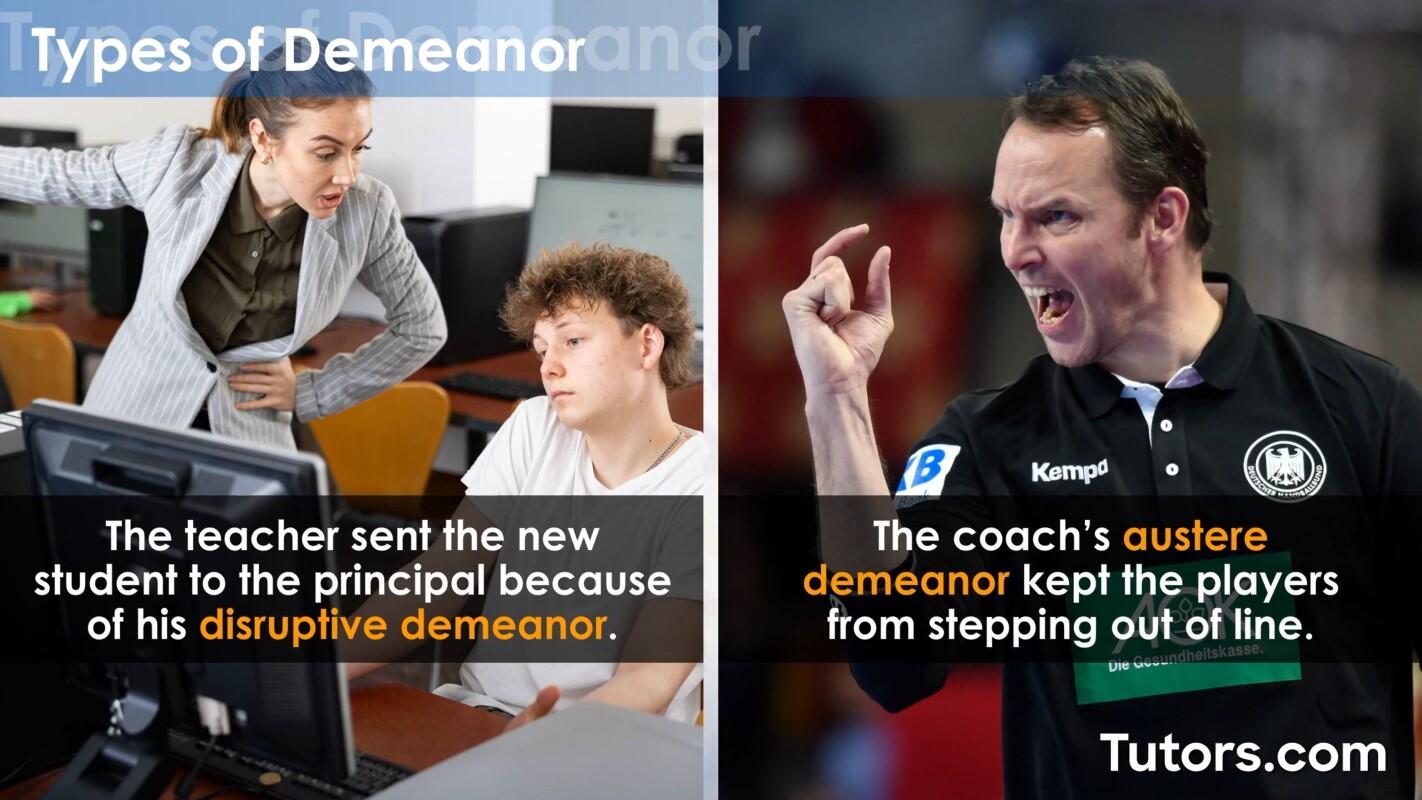Examples of negative demeanor