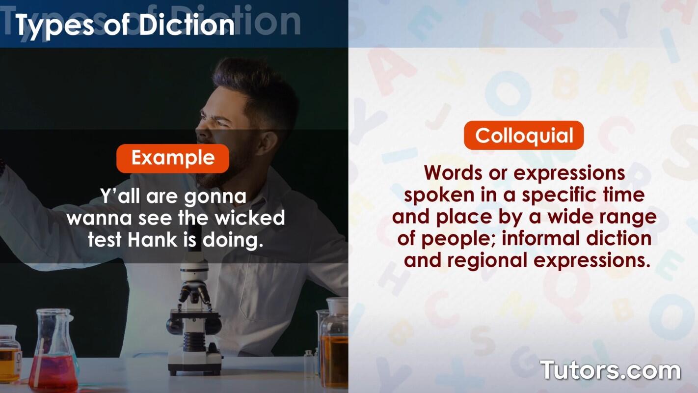 Colloquial diction