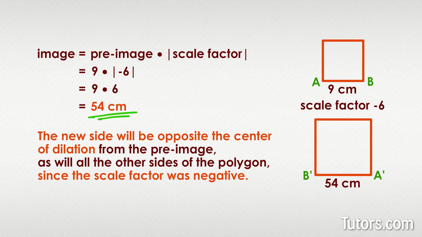 Dilation not on the coordinate plane example