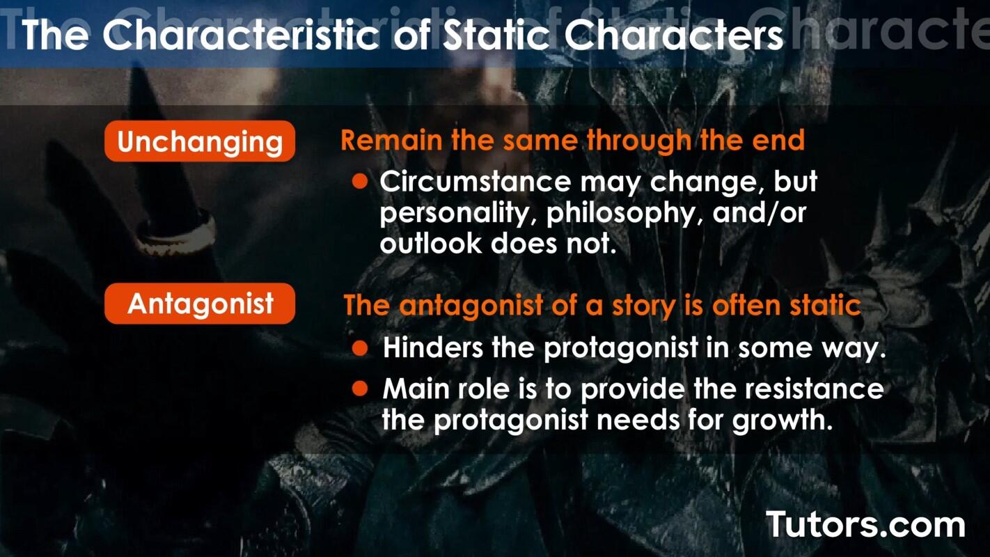 Characteristics of static characters