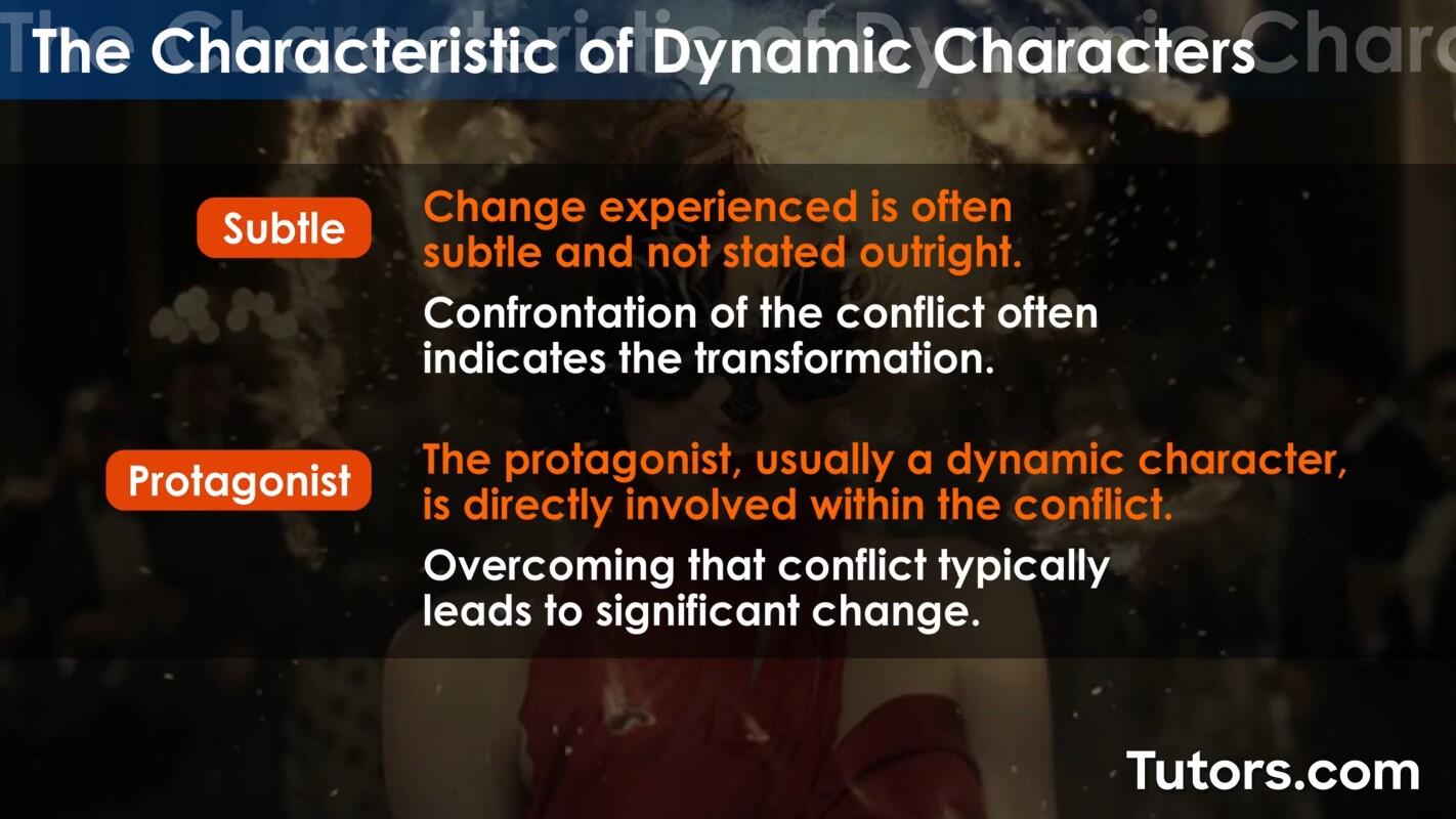 Characteristics of dynamic characters