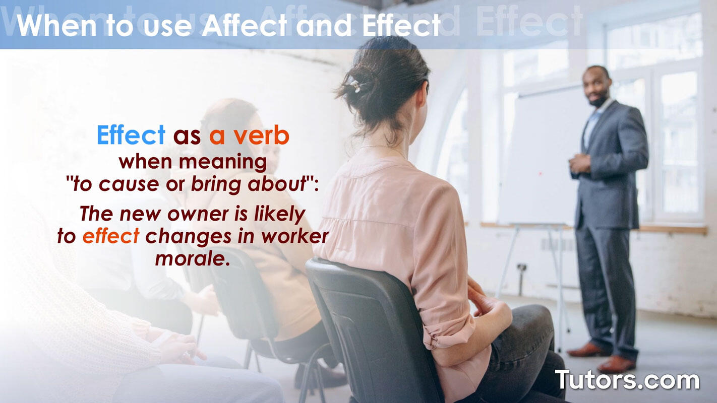 Effect as a verb