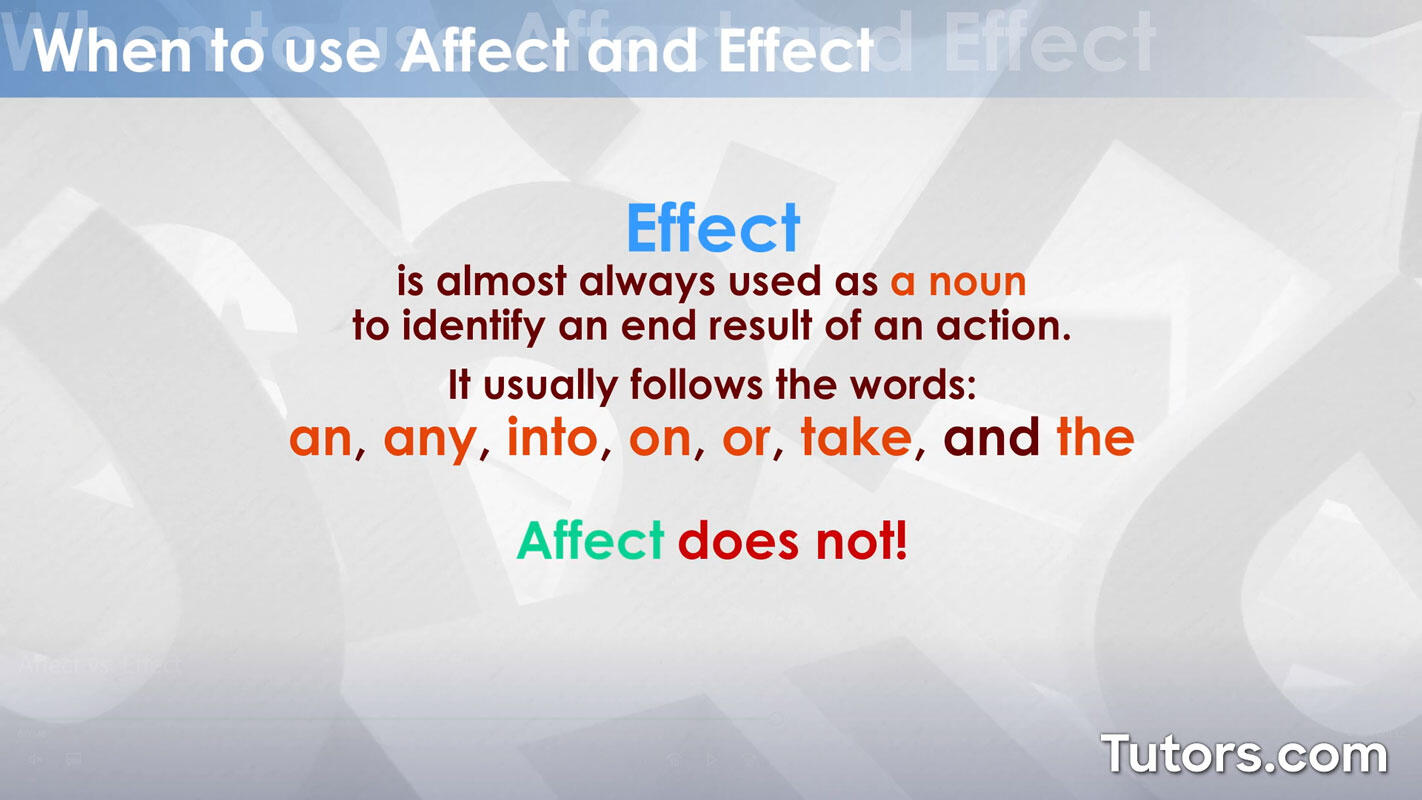 Effect - use rules