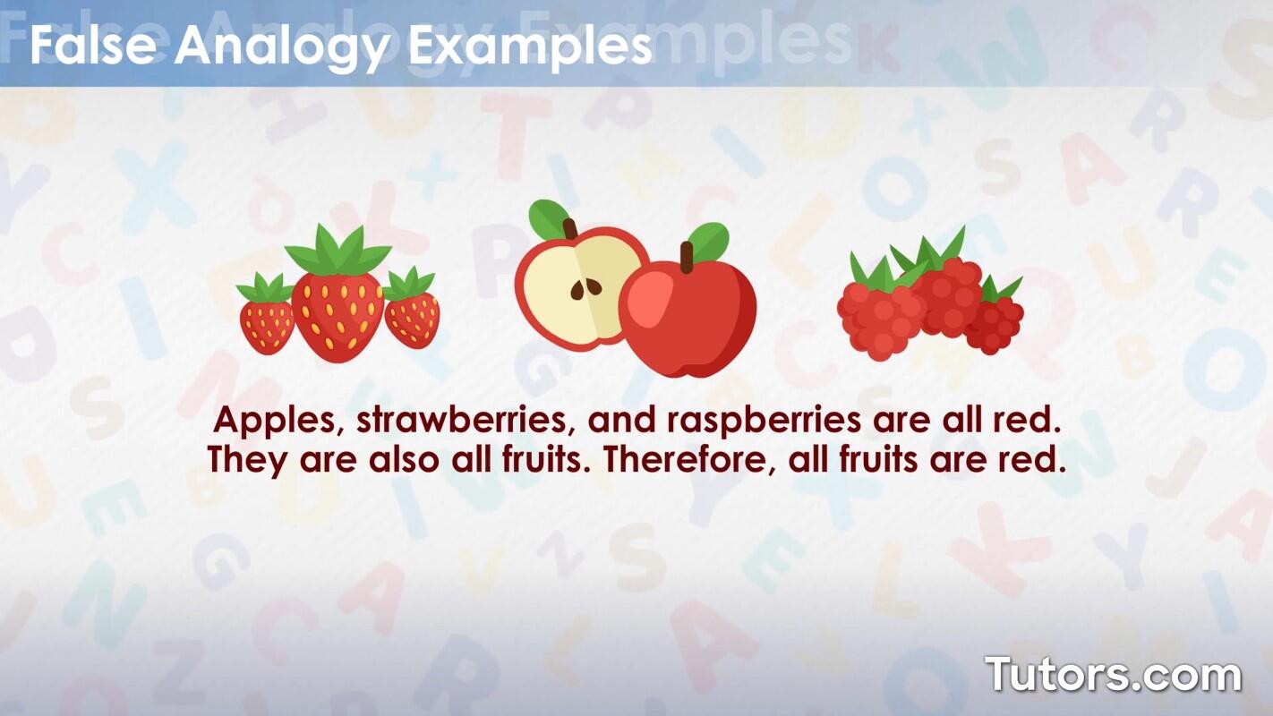 False analogy example