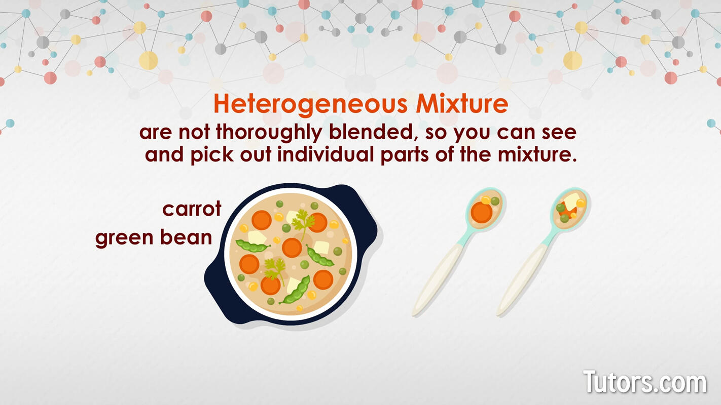 Heterogeneous mixture soup example