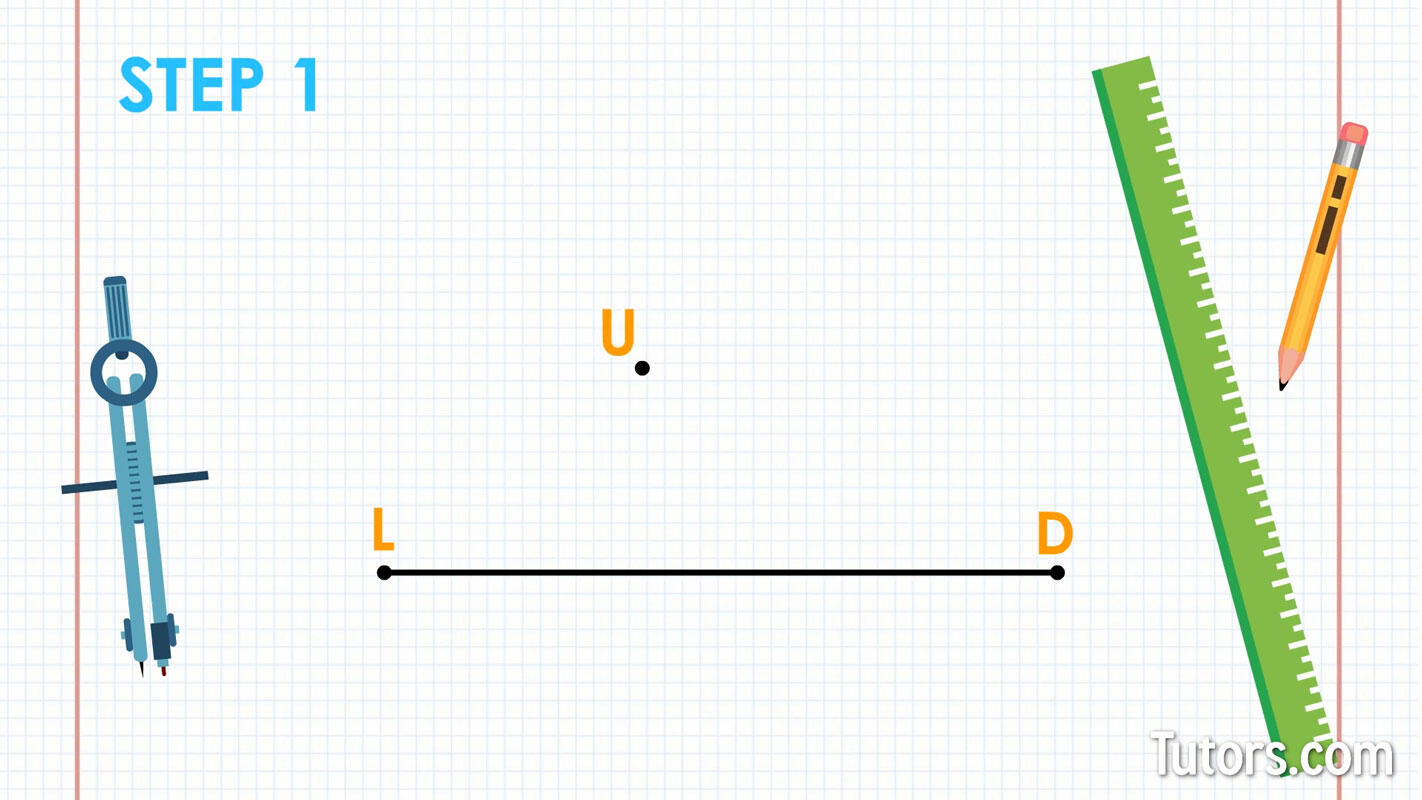 How To Construct Parallel Lines: Step 1