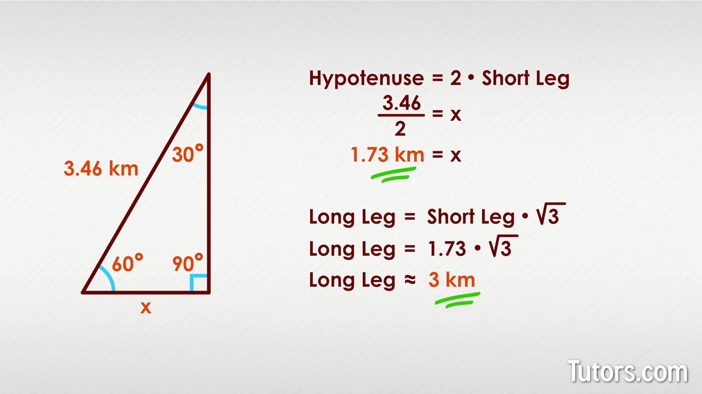 How to solve a 30-60-90 triangle