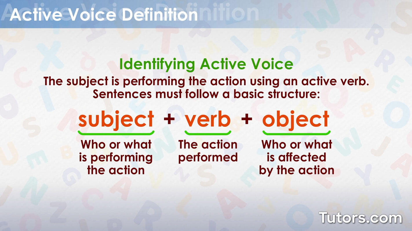 Identifying active voice