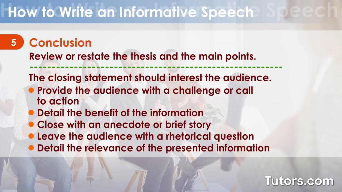 Informative speech conclusion