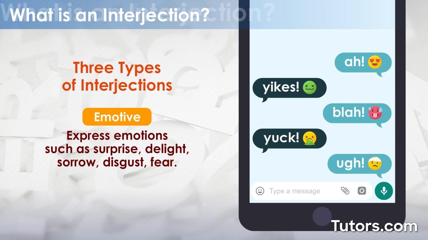Emotive interjections