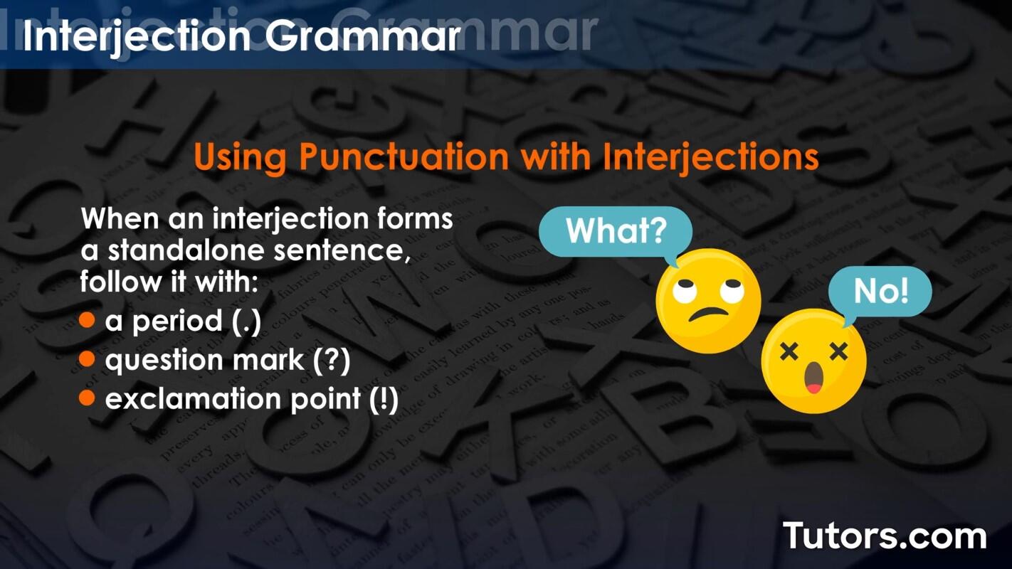 Punctuation with interjections