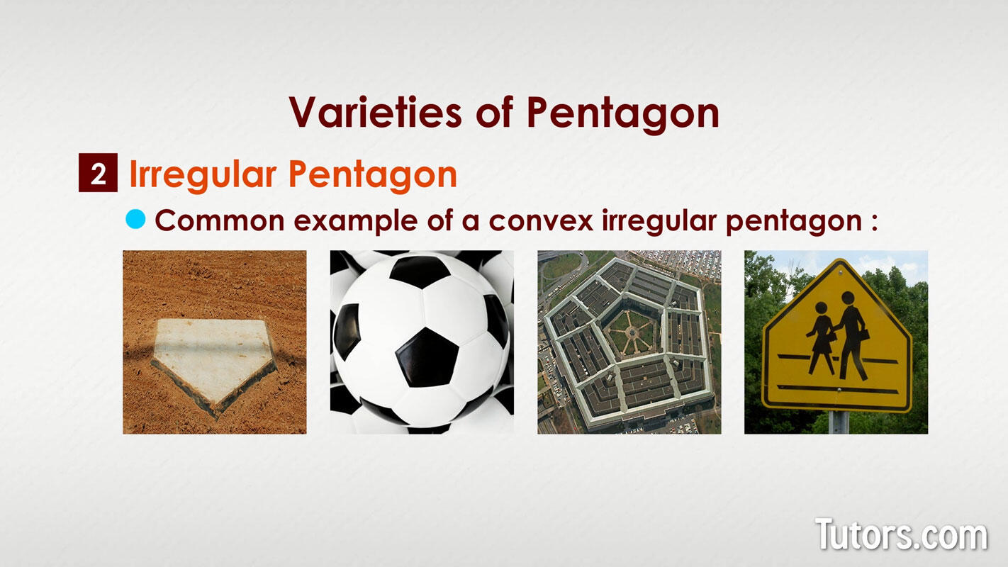 Real life examples of irregular pentagons